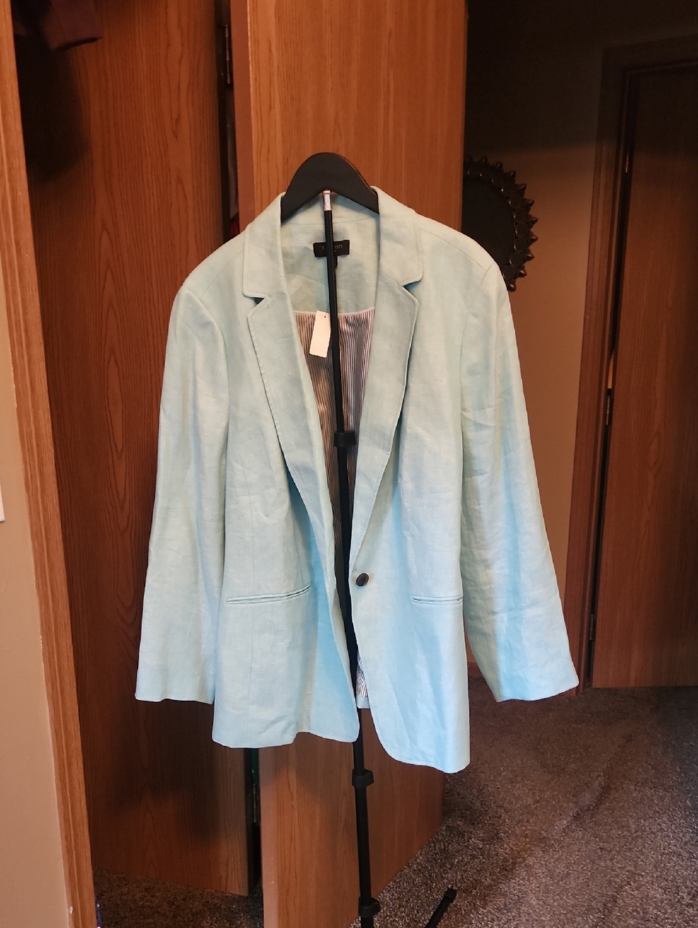 Talbots Light Blue Linen Blend Blazer